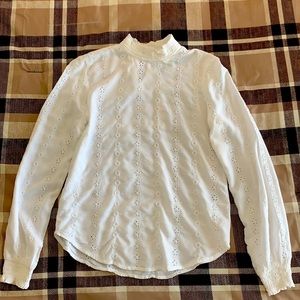 H&M LOGG Feminine Lace Long-Sleeve Blouse